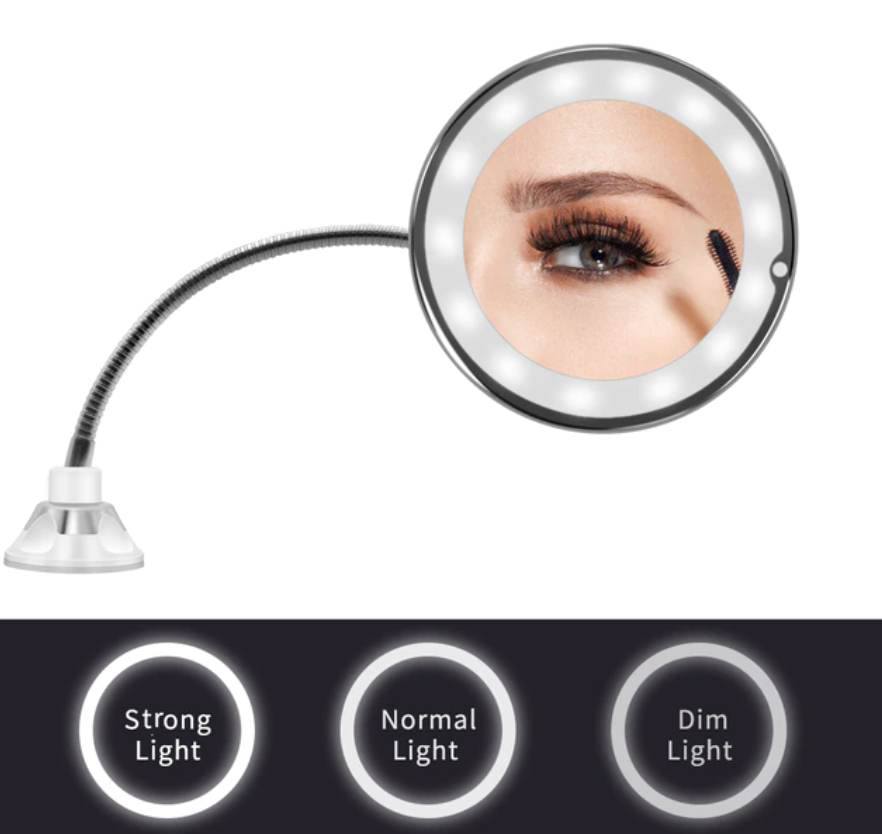 10X Grossissant LED Miroir de Maquillage Éclairé